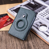 Men's Anti-theft Swipe Card Holder Tracker Hole