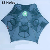 Strengthened 4-20 Holes Automatic Fishing Net Shrimp Cage Nylon Foldable Fish Trap Cast Net Cast Fold Crab Trap Fishing Network