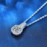 Moissanite S925 Sterling Silver Necklace For Women All-match Niche High Sense