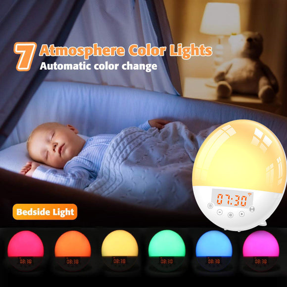 WiFi Voice Control Intelligent Alarm Clock, Sunrise Natural Wake-up Light