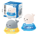 Baby Cute Cartoon Whale Floating Spraying Water Bath Toys With Light Music LED Light Baby Toys