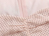 Summer Women Boho Holiday Chiffon Casual Square Collar Polka Dot Printed Button Shorts Sleeve Dress