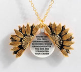 Sunflower Double-layer Lettering Necklace