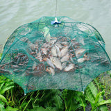 Strengthened 4-20 Holes Automatic Fishing Net Shrimp Cage Nylon Foldable Fish Trap Cast Net Cast Fold Crab Trap Fishing Network