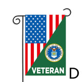 Bandeira de jardim de veterano americano de poliéster