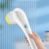 Multifunctional Electric Handheld Kitchen Household Dishwashing Brush Handheld Scrubber Bathtub Sink Bathroom Kitchen Tile Cleaning Tool Drill Brush Set With 5 Heads