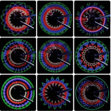 Luzes de bicicleta LED à prova d'água Roda Lâmpada Tira 32 Padrões