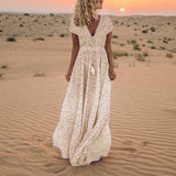 Holiday beach polka dot bohemian dress