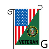 Bandeira de jardim de veterano americano de poliéster