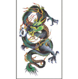 Tattoo stickers waterproof simulation green fashion dragon totem tattoo stickers