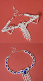 Fashion Fashion Style Tassel Blue Rhinestone Anklet