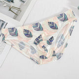 Briefs Printed Ice Silk Underwear Breathable Refreshing Thin Panties