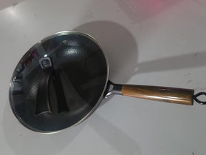 Panela de Ferro Tradicional Wok de Ferro Feito à Mão