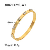 Fashionable And Versatile Gold-plated Stainless Steel Bracelets With Zirconia