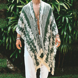 Men's Printed Beach Cloak Trendy Loose