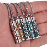 Aromatherapy Pendant Perfume Bottle Essential Oil Titanium Steel