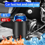 2 em 1 Carro Aquecimento Resfriamento Copo 12V Inteligente Carro Copo Porta-copos Display Digital Temperatura Bebida Copo Aquecedor Refrigerador Mini Carro Geladeira