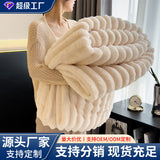 Thickened flannel blanket new drawn blanket sofa blanket Student office nap blanket