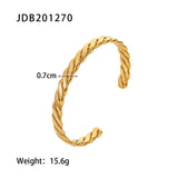 Fashionable And Versatile Gold-plated Stainless Steel Bracelets With Zirconia