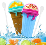 500ml Large Capacity Slushy Cup Summer Squeeze Homemade Juice Water Bottle Quick-Frozen Smoothie Sand Cup Pinch Fast Cooling Magic Ice Cream Slushy Maker Beker Kitchen Gadgets