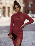 Women's Solid Color Hollow Dress