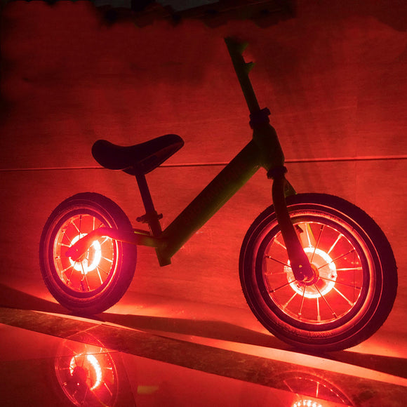 Bicicleta de equilíbrio infantil, tambor de flores, bicicleta de vento, fogo, patins, luz USB