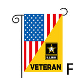 Bandeira de jardim de veterano americano de poliéster