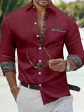 Fashion Loose Breathable Pocket Men's Long Sleeve Shirt