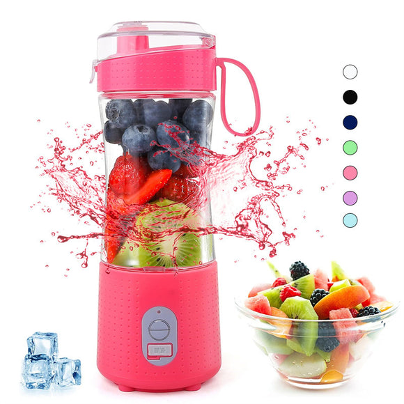 Liquidificador portátil para shakes e vitaminas, tamanho pessoal, dose única, espremedor de frutas para viagem, copo misturador com USB recarregável