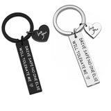 Driving Safety Stainless Steel Key Ring