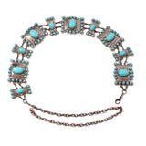 Fashionable Zinc Alloy Simple All-match Carved Turquoise Waist Chain