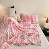 fleece  plush high weight gradient color bubble fleece blanket skin warm multifunctional cover blanket