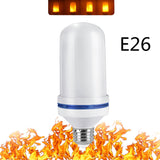 Simulation flame bulb LED flame light beating flame three gear  E27 universal screw tone atmosphere light bar