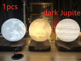 Luminária de mesa de levitação magnética Moon Light 3D Printing Planet Night Light