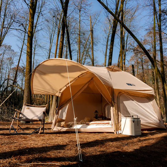 Barraca de acampamento automática dobrável portátil à prova de chuva espessada ao ar livre