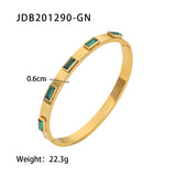 Fashionable And Versatile Gold-plated Stainless Steel Bracelets With Zirconia