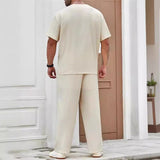 Men's Commuter Suit Casual Solid Color Short-sleeved Trousers