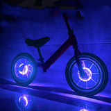 Bicicleta de equilíbrio infantil, tambor de flores, bicicleta de vento, fogo, patins, luz USB