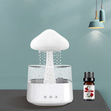 2-in-1 Desk Humidifier Rain Cloud Aromatherapy Essential Oil Zen Diffuser & Raining Cloud Night Light Mushroom Lamp