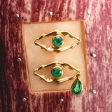 Devil's Eye Emerald Necklace Ring