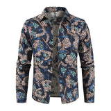 Men's Loose Lapel Long Sleeves Shirt