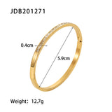 Fashionable And Versatile Gold-plated Stainless Steel Bracelets With Zirconia