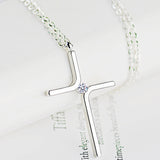 Cross Pendant New Simple Necklace Titanium Steel Plating