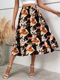 Ladies' Printed Fashionable A-list Casual Skirt