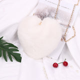 Love Bags For Women Plush Chain Shoulder Bags Valentine's Day Party Bag