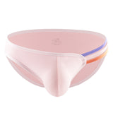 Men's T-shape Rainbow Cotton Breathable Sexy High Elastic Briefs U Bag