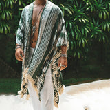 Men's Printed Beach Cloak Trendy Loose