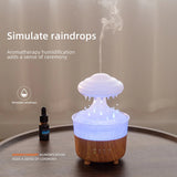 Rain Cloud Night Light Humidifier With Raining Water Drop Sound And 7 Color Led Light Essential Oil Diffuser Aromatherapy