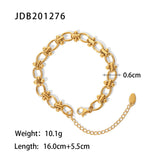 Fashionable And Versatile Gold-plated Stainless Steel Bracelets With Zirconia