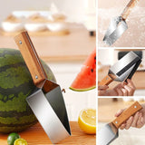 Novo divisor de melancia Artefato de corte de melancia 430 Aço inoxidável Peça de corte Divisor Faca de corte triangular de melão doméstico Faca de frutas Utensílios de cozinha